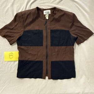 Vintage DJ Summers Elegant Brown and Black Blazer